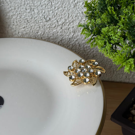 Broş Gold Yaldızlı Porselen Ayaklı Sunumluk 25 cm Kod:3508