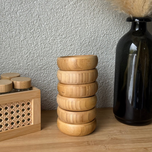 Bambu Çerezlik 6 Adet 10 Cm