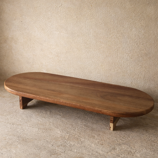 Minally Akasya Ağacı Ayaklı Oval Büyük Boy Sunumluk KOD:155