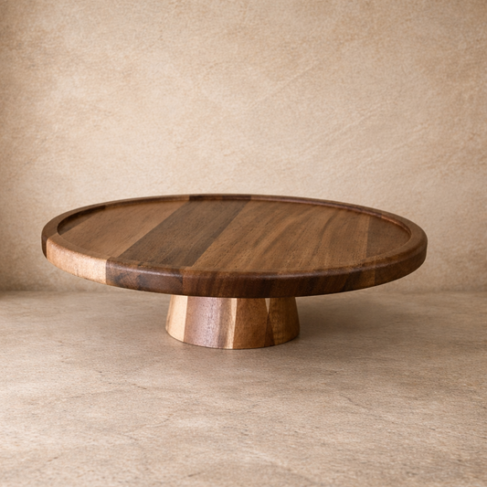 Milanny Akasya Ağacı Yuvarlak Ayaklı Sunumluk 25x25 cm KOD:143