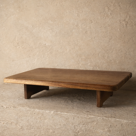 Millany Akasya Ağacı Ayaklı Dikdörtgen Sunumluk-Stand KOD:178