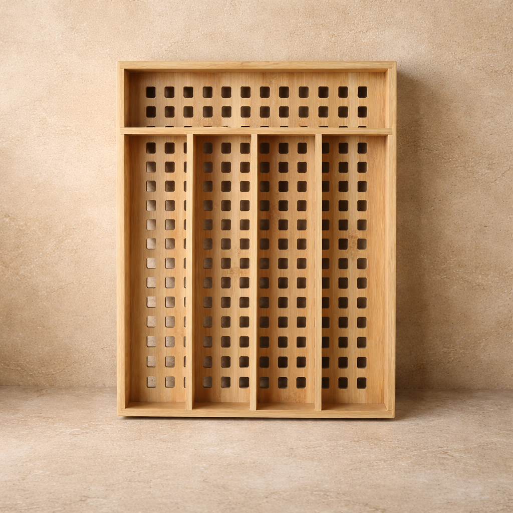 Saverlly Bambu Çekmece Kaşıklık Standı KOD:95353