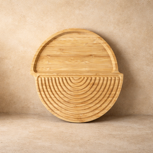 Saverlly Bambu İki Bölmeli Sunumluk KOD:95339