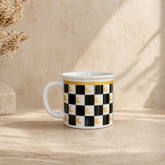 Pashally Dama Model Porselen Kupa Siyah KOD:1014