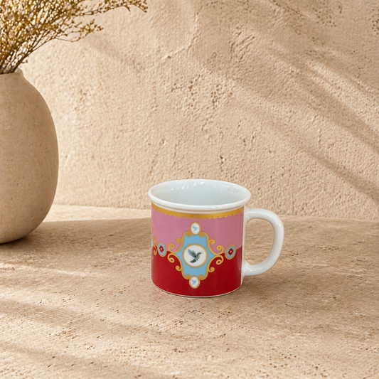 Pashally Porselen Nescafe Kupa Pembe-Kırmızı KOD:1008