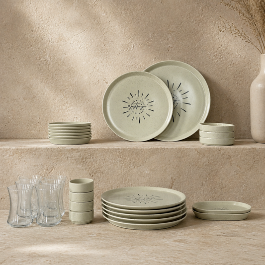 Pashally 28 Parça Porselen Kahvaltı Takımı Krem