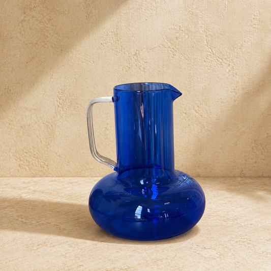 Mitally Lüks Borosilikat Cam Sürahi Mavi 1200 ml KOD:013