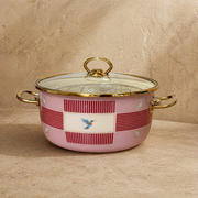 Pashally Emaye Fritöz Pembe-Kırmızı 22 cm KOD:0335
