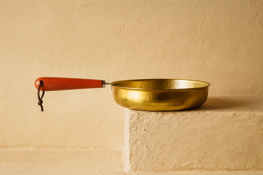 Como Akasya Ağacı Tutmalı Çelik Tava 16 cm Gold KOD:5347