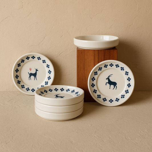 Hitit 6 Parça Porselen Çay Tabağı Seti KOD:1237