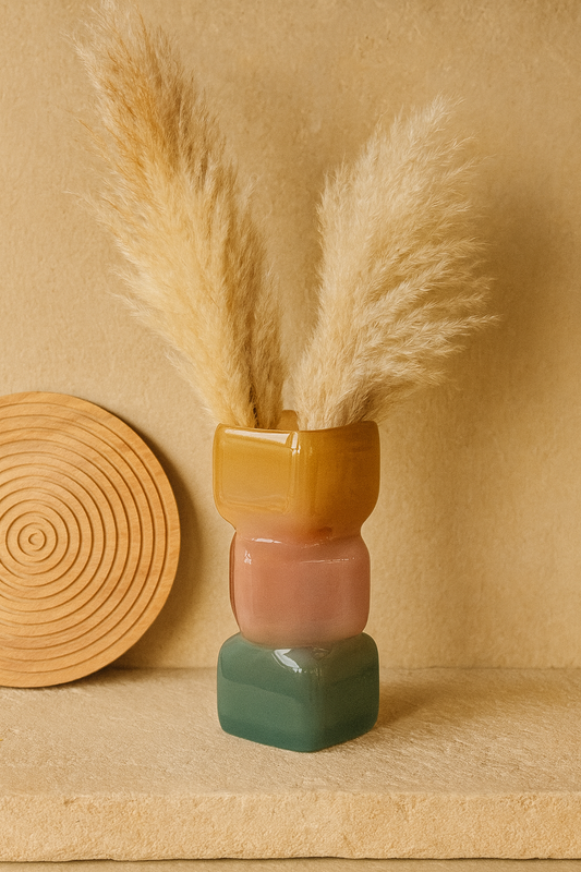 Selina Modern Cam Vazo Kahve Rengi KOD:CH-340