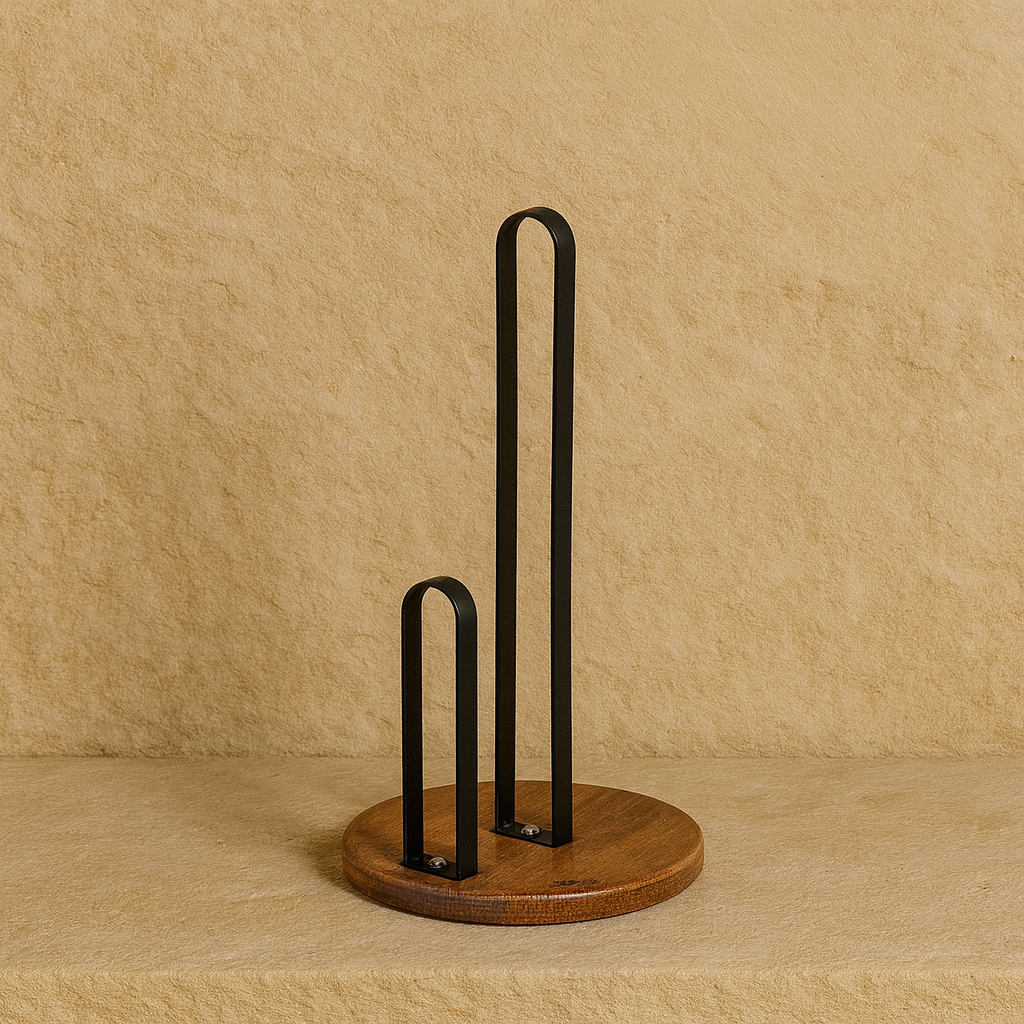 Evilem Ahşap Metal Havlu Peçetelik KOD:703