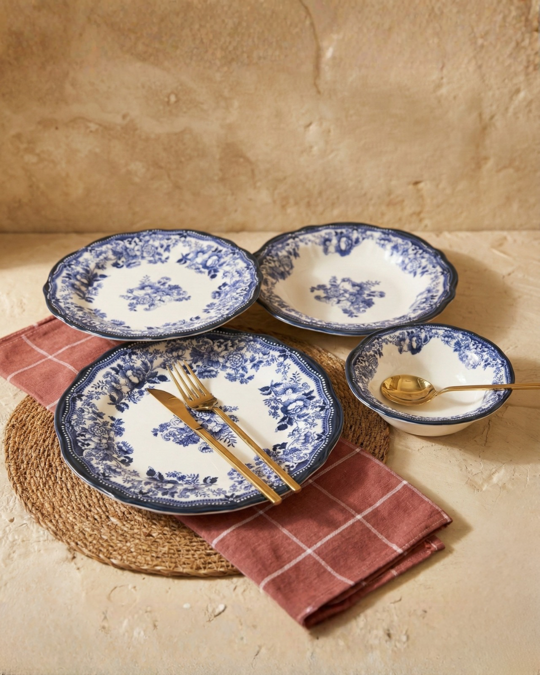 Porser 24 Parça Yemek Takımı 6 Kişilik KOD:VELOUR NAVY-30328