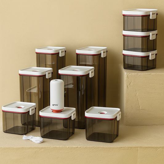 Arow Sunn 10 Parça Vakumlu Kare Erzak Seti (İmkansız Fiyatlarda) KOD:4352