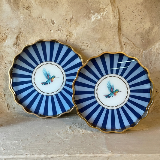 Pasha İki Boy İkili Tepsi Seti KOD:1062 Mavi