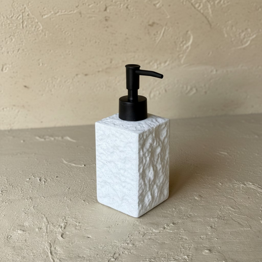 Mermer Desenli Porselen Sıvı Sabunluk Beyaz KOD:1463