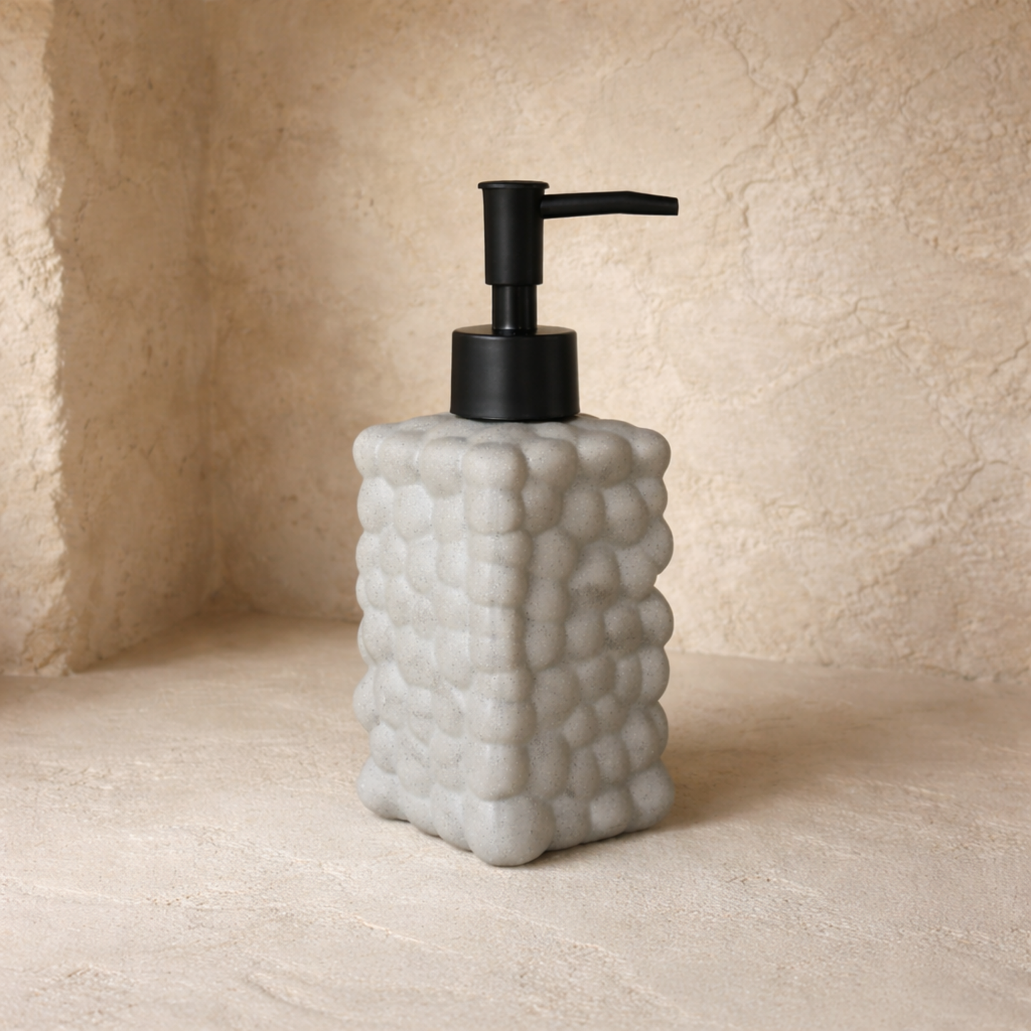 Bubble Porselen Sıvı Sabunluk Bej KOD:1389