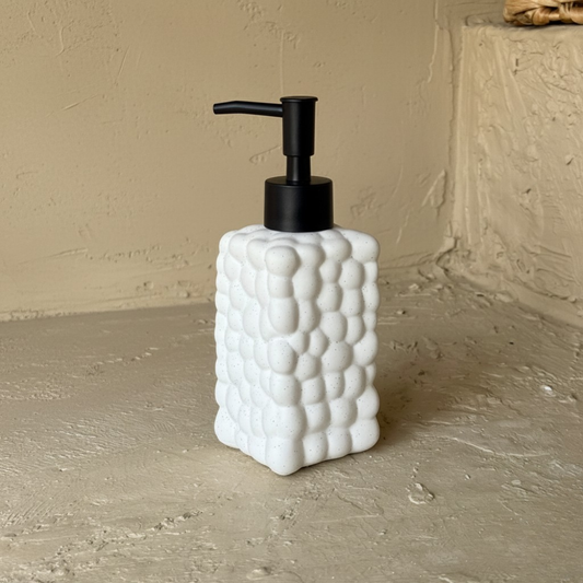 Bubble Porselen Model Sıvı Sabunluk Beyaz KOD:1389
