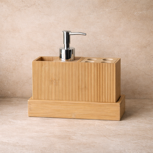 Evanev Bambu Banyo Seti 4 Parça KOD:6709