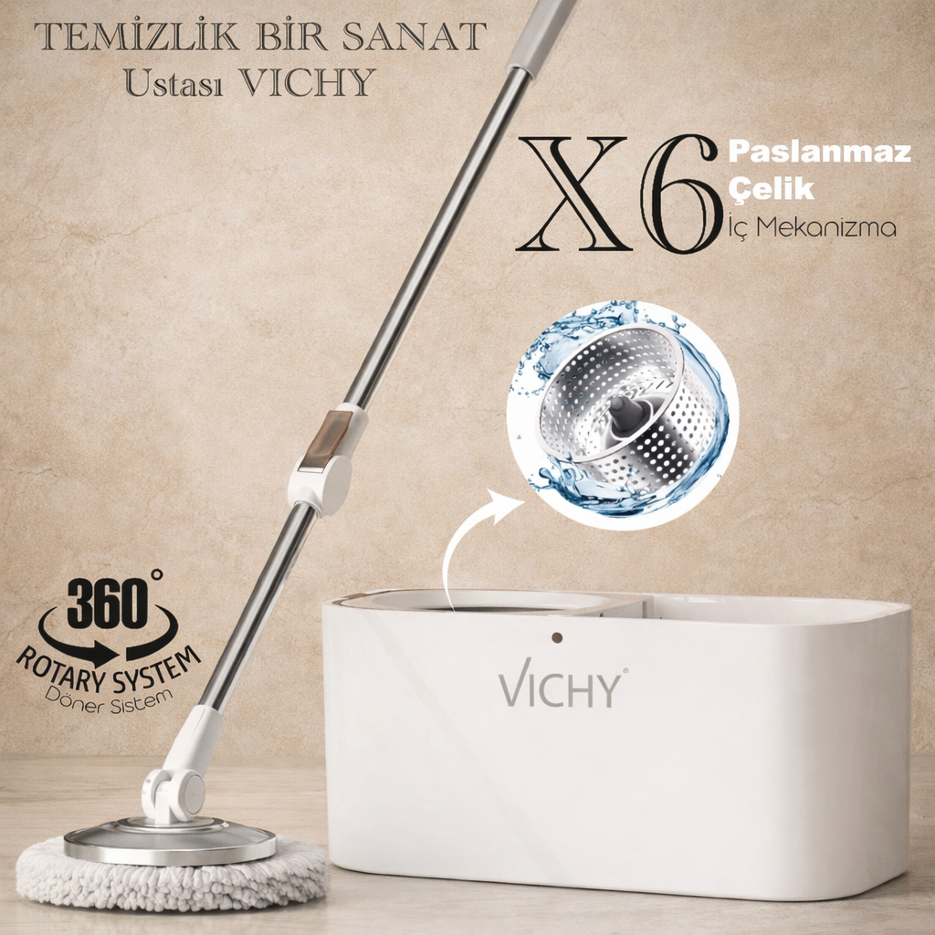 Evanev Döner Başlıklı Mop Seti KOD:6677