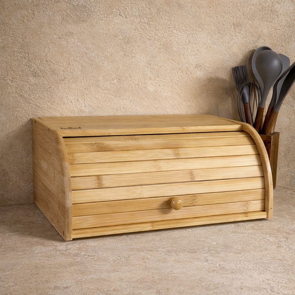 Diamond Bambu Sürgülü Kapak Ekmeklik KOD:6589