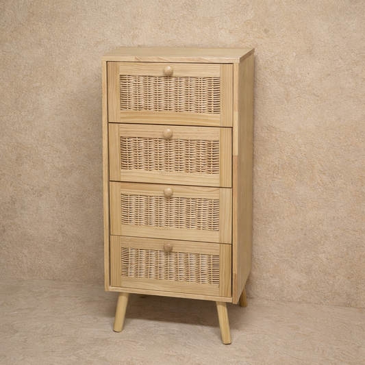 PNL Ayaklı Ahşap Dolap 4 Çekmeceli KOD:BM06-4