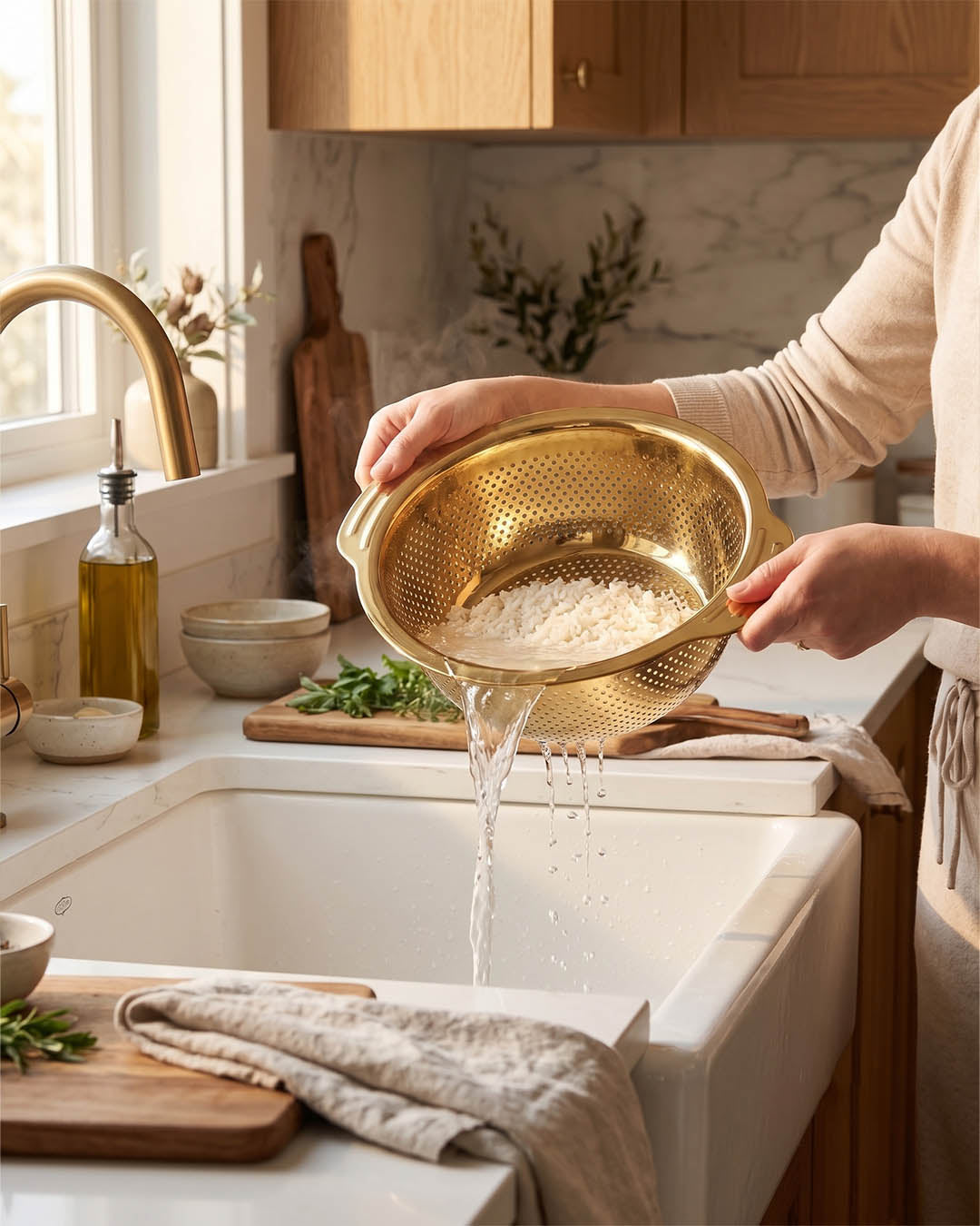 Çok Amaçlı Gold 22 Cm Süzgeç  ENF-1158