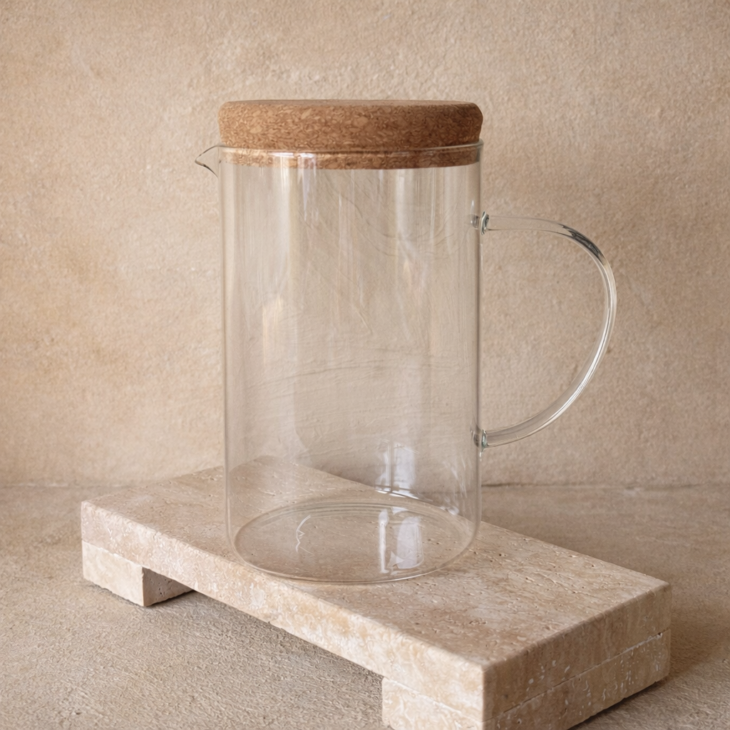 Roly Mantar Kapaklı Cam Sürahi 1 Litre KOD:8109