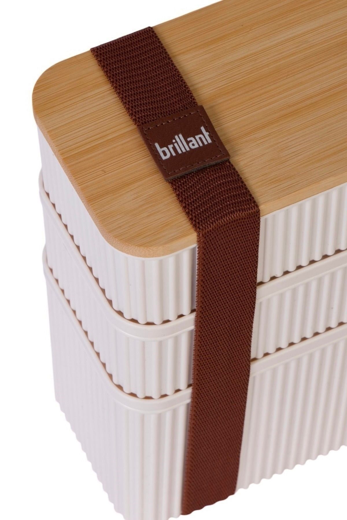 BRL Zebra 3'lü Bambu Kapaklı Lunch Box - 1 Lt 0,5 Lt 0,5 Lt - Saklama Kabı 6690