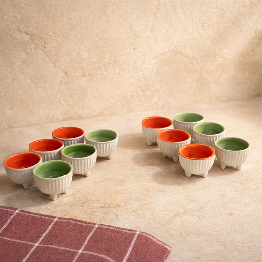 Pasha Çift Renkli Seramik 12 Li Lokumluk Seti KOD:0779