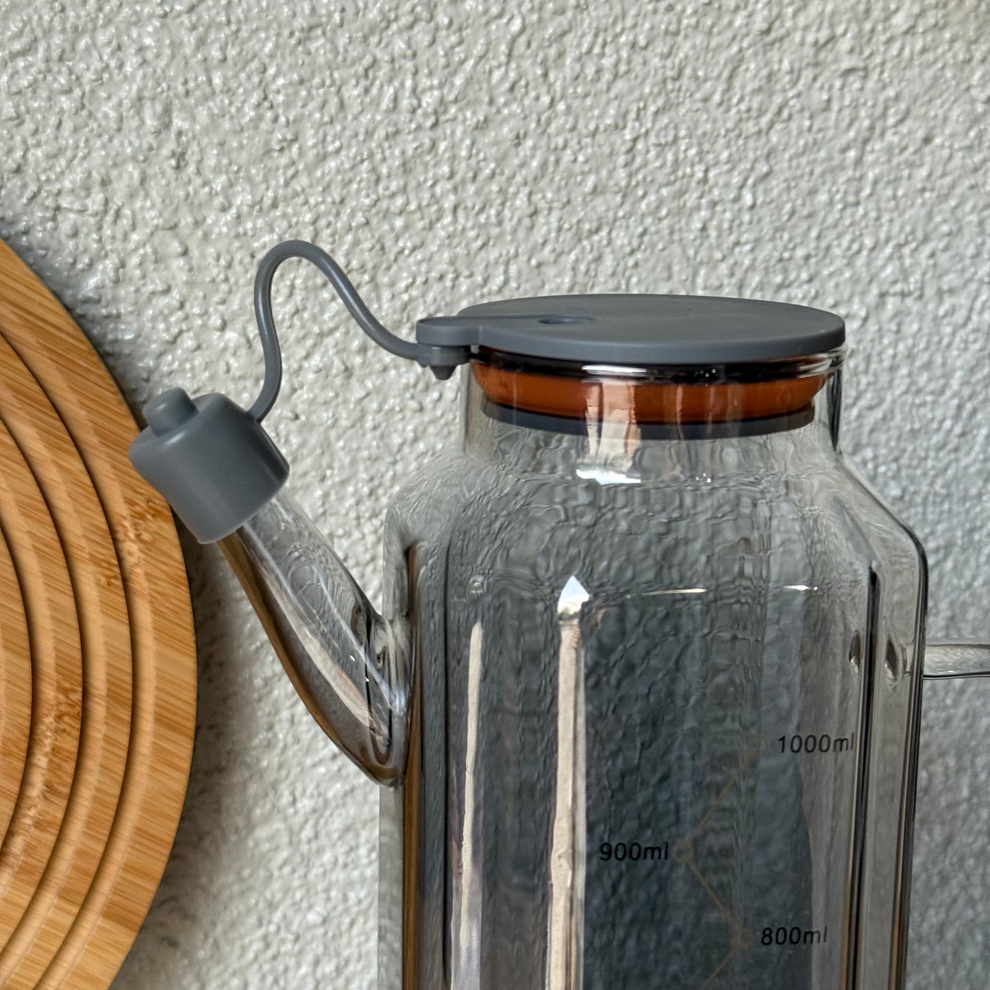 Mila Fluid Borosilikat Cam Yağdanlık Füme 1 Litre KOD.6511