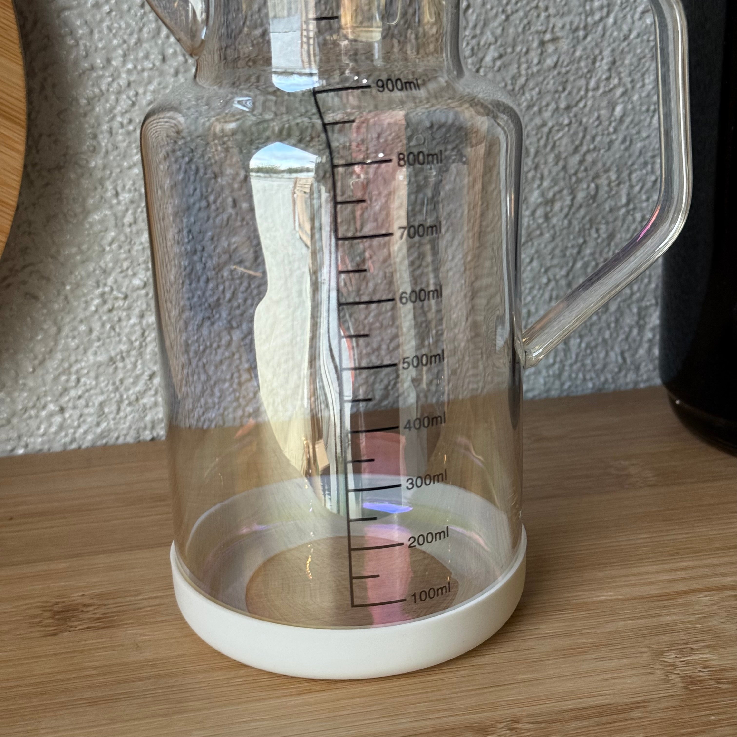 Oreon Soft Borosilikat Cam Yağdanlık Krem 1 Litre KOD.6515