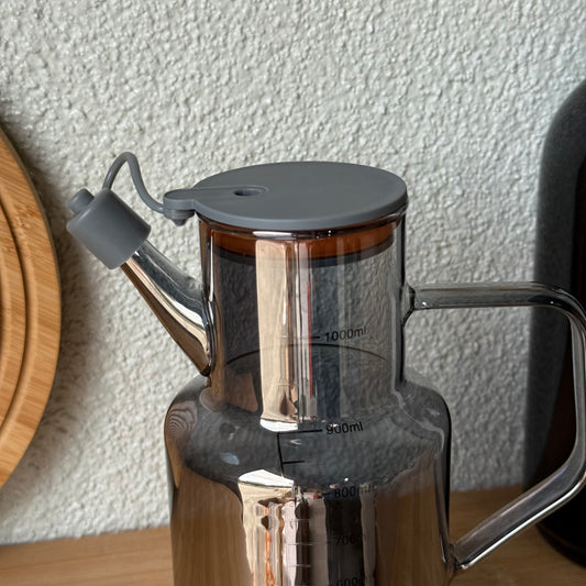 Oreon Soft Borosilikat Cam Yağdanlık Füme 1 Litre KOD.6514