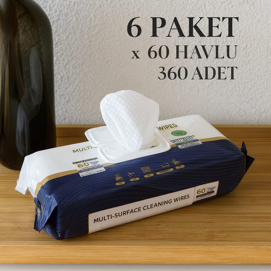 Chefstill 6 Paket Temizlik Havlusu Yüksek Kalite (60x6=360 Adet Havlu)