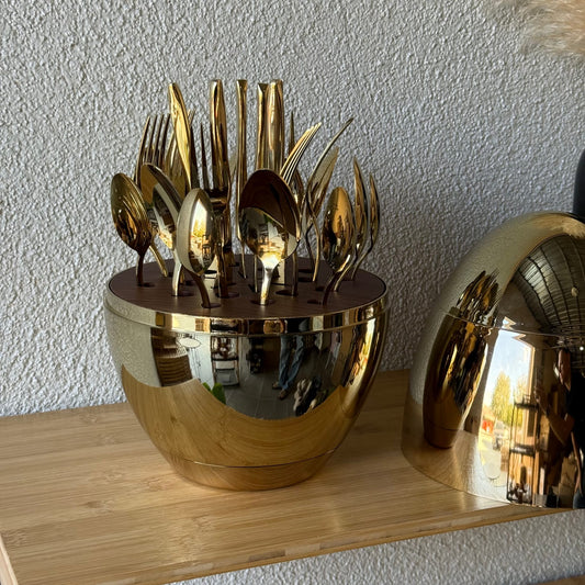 Egg Gold Çatal Kaşık Bıçak Seti 24 Parça