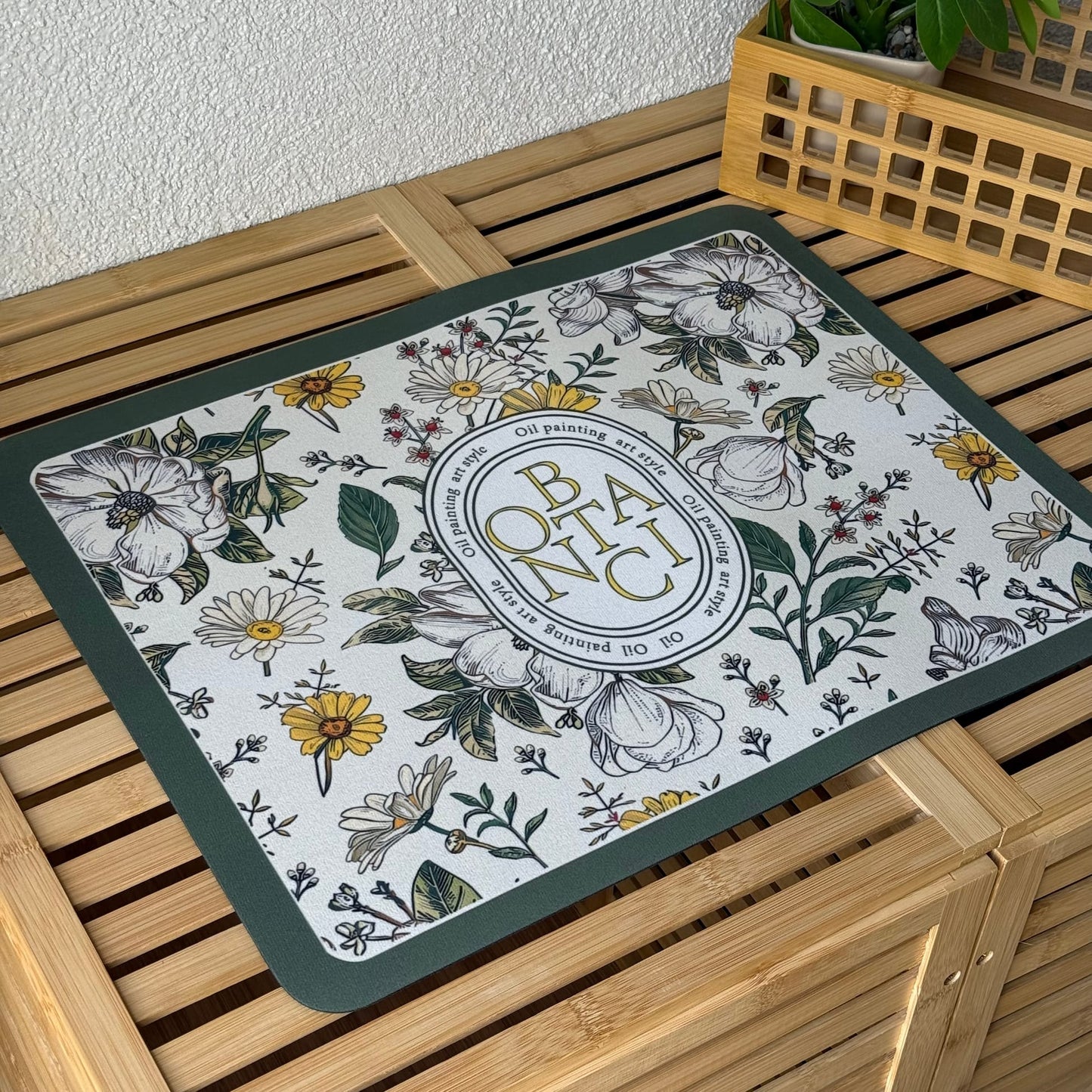 Botanic Bulaşık Matı 38x28 CM Yeşil