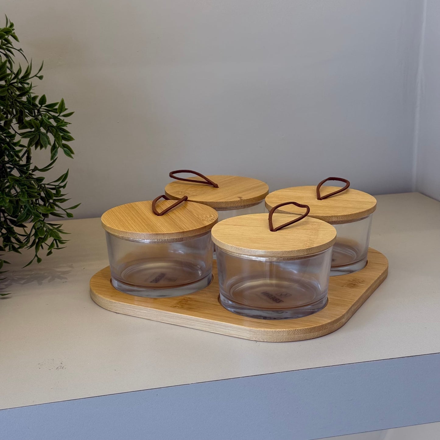 ZBERN Bambu Altlığı 4 Lü Kahvaltılık Seti