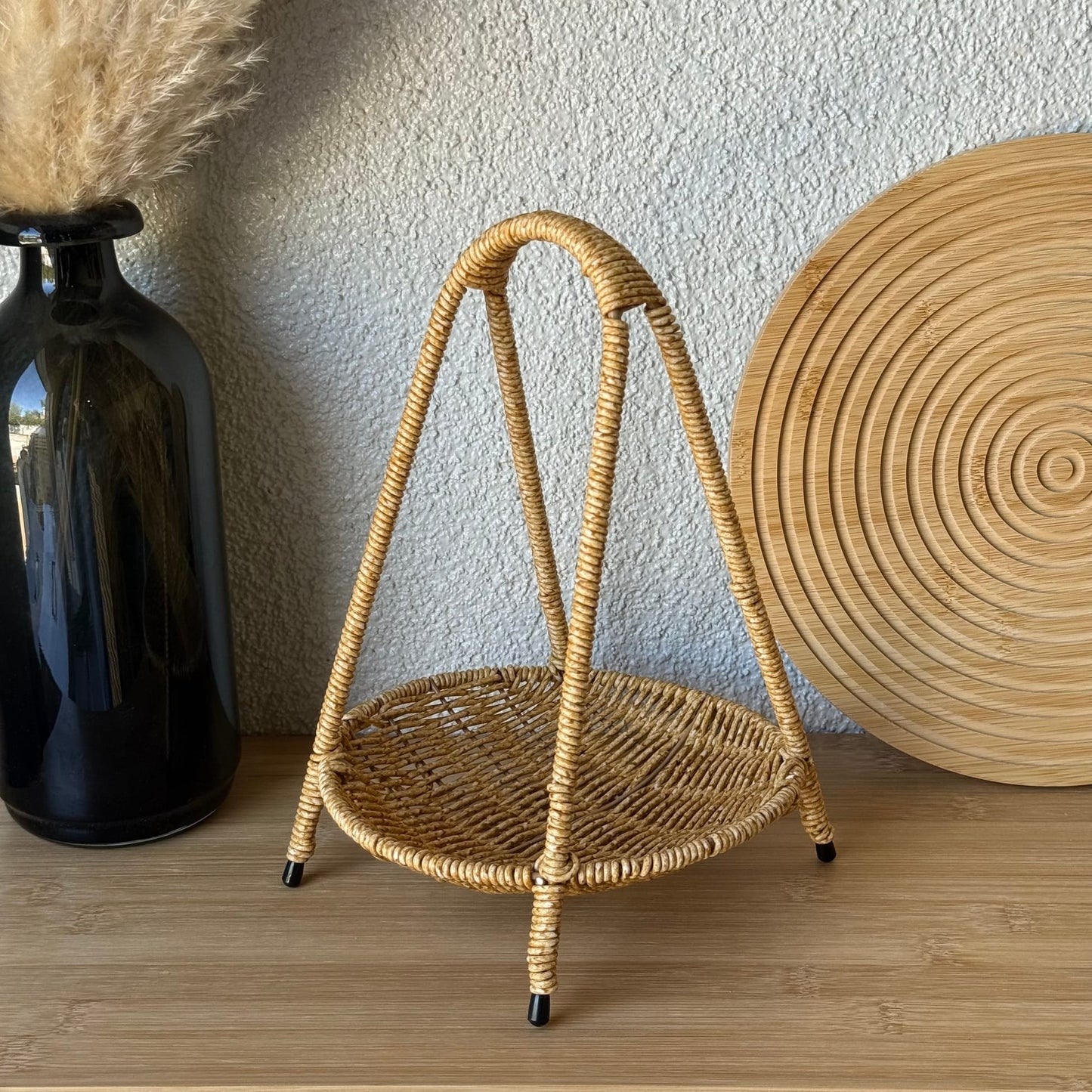 Deo Rattan Meyvelik Sunumluk 27 CM Naturel
