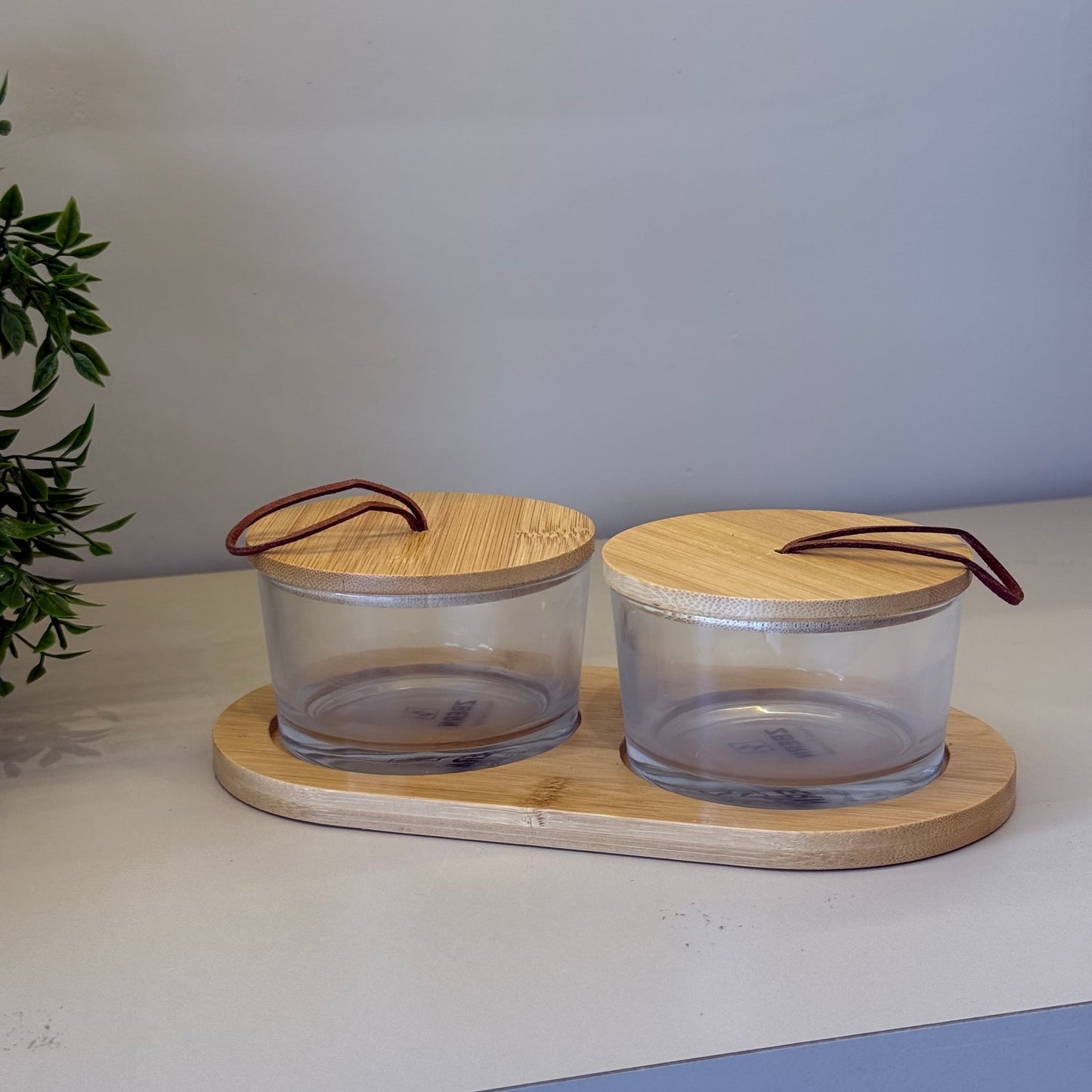 ZBERN Bambu Altlığı İkili Cam Kahvaltılık