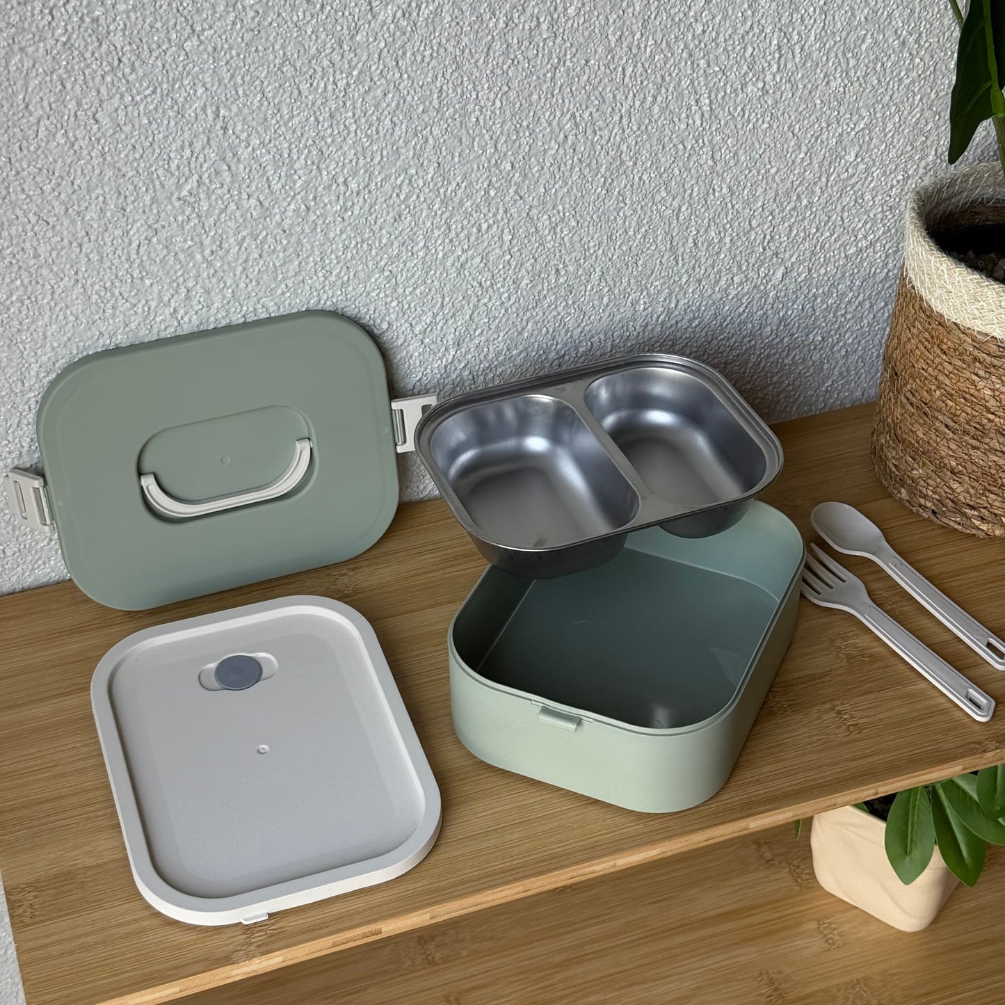 Okyanus Lunch Box Paslanmaz Çelik Yeşil 19,5x14,3x7,4 CM