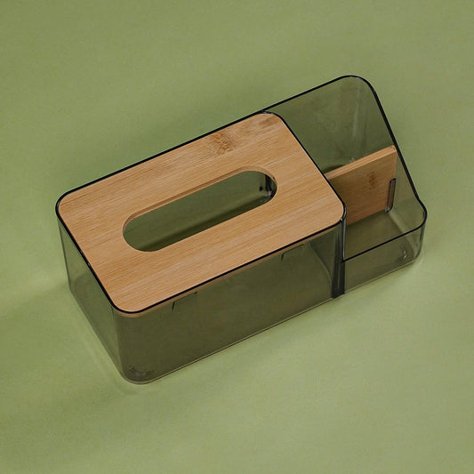 Peri Bambu Kapaklı Mika Peçetelik 25x11x10 cm