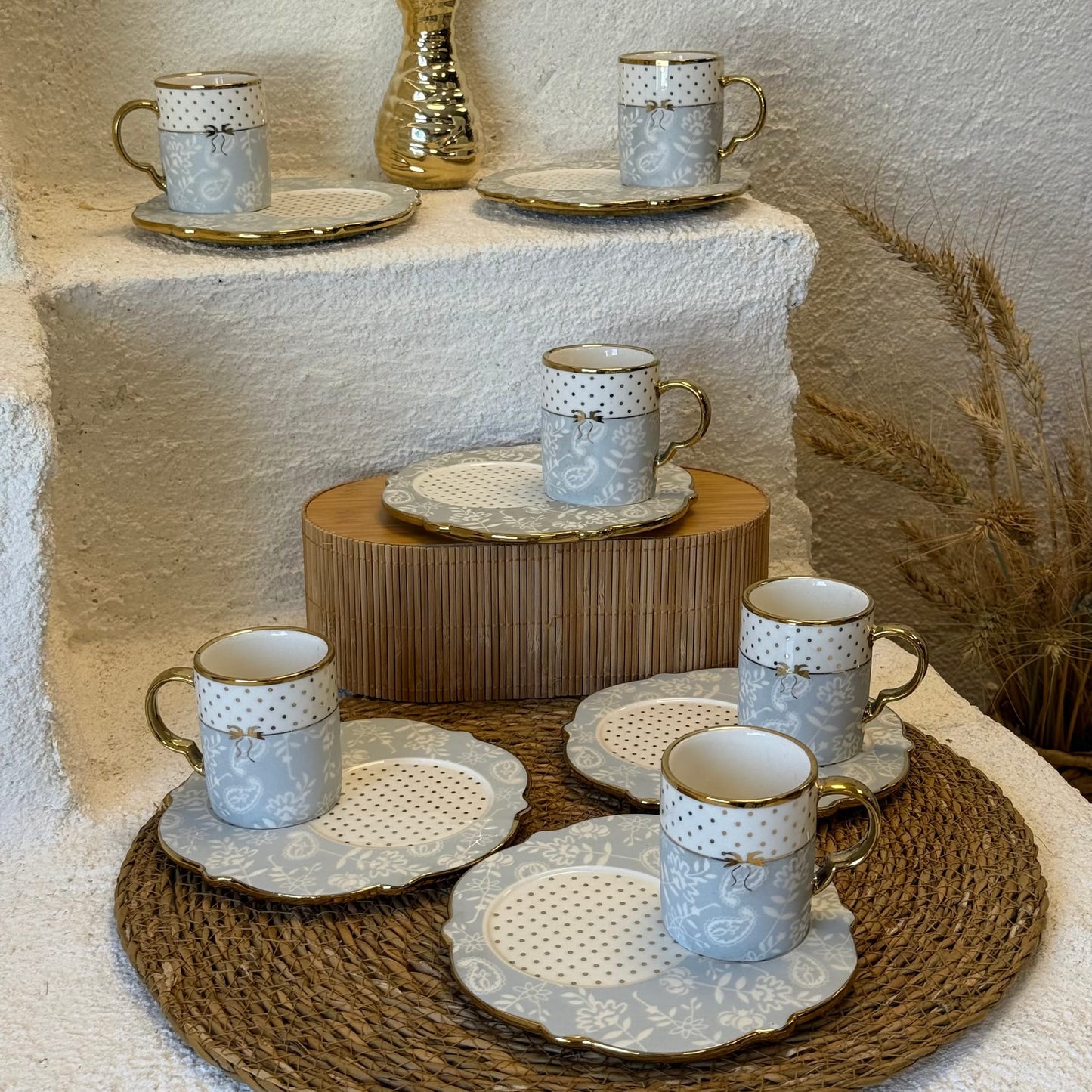 Piante Porselen Kahve Fincan Takımı 6 Kişilik