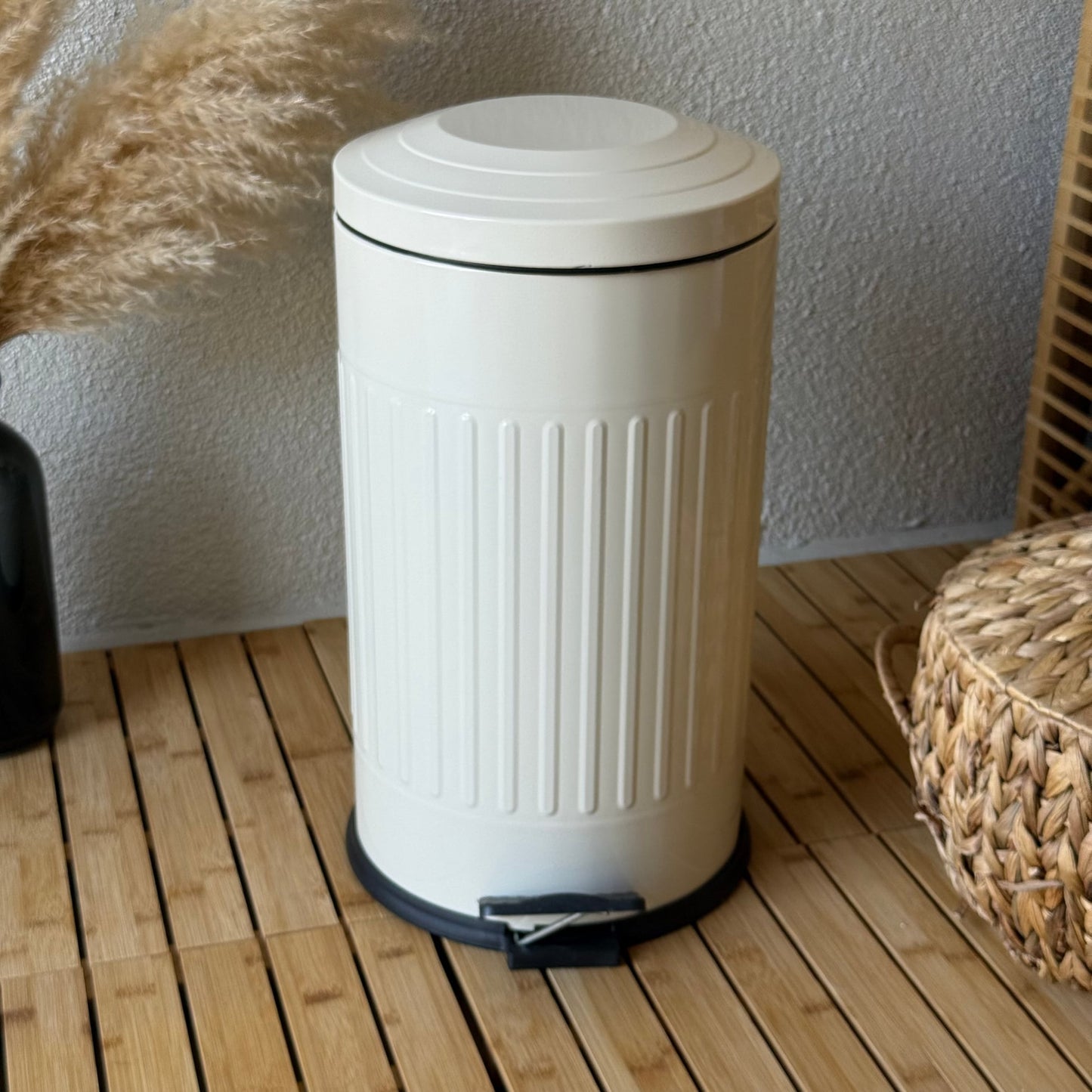 ZRA Vintage Çop Kovası 16 Litre Krem