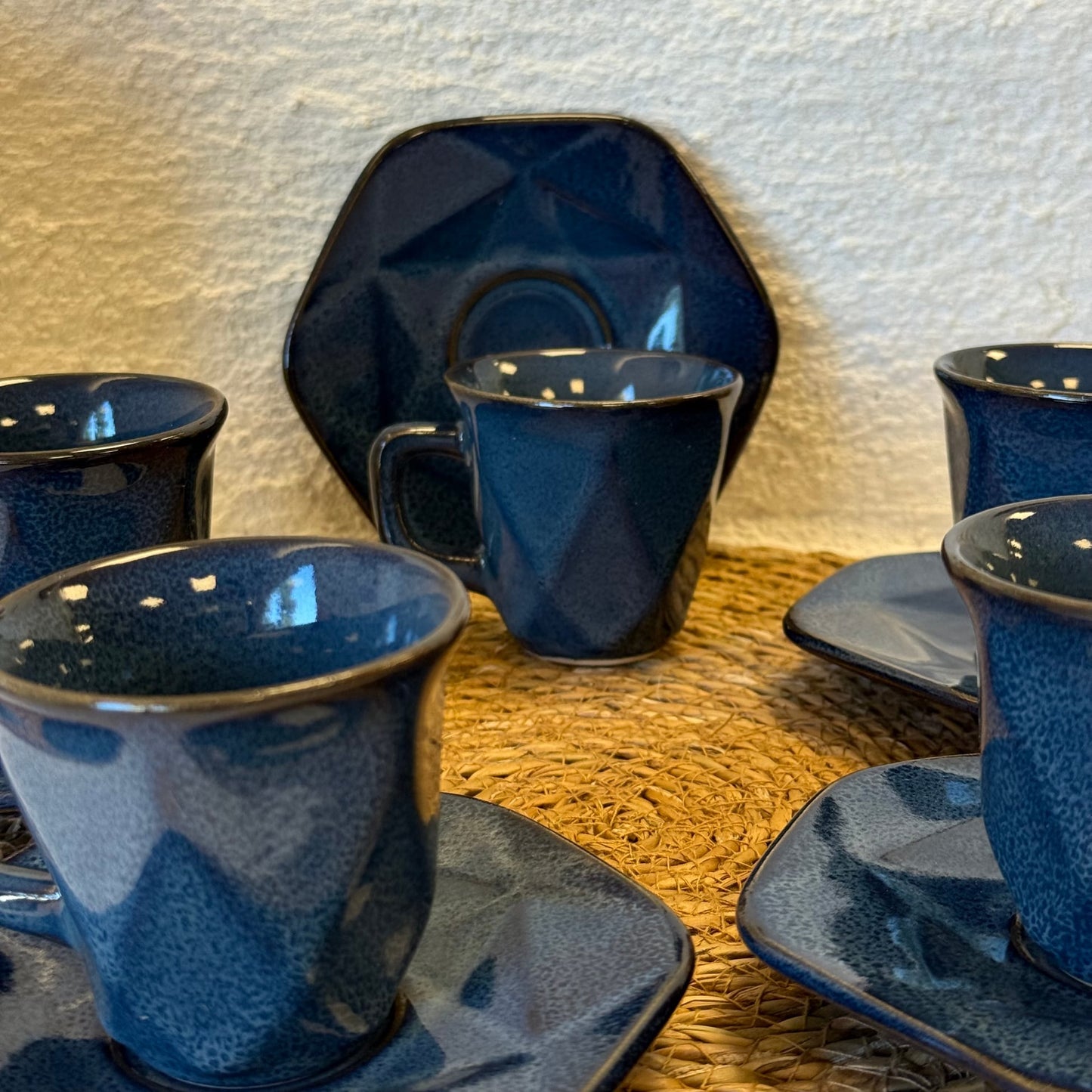 İris Porselen Kahve Fincan Takımı Mavi