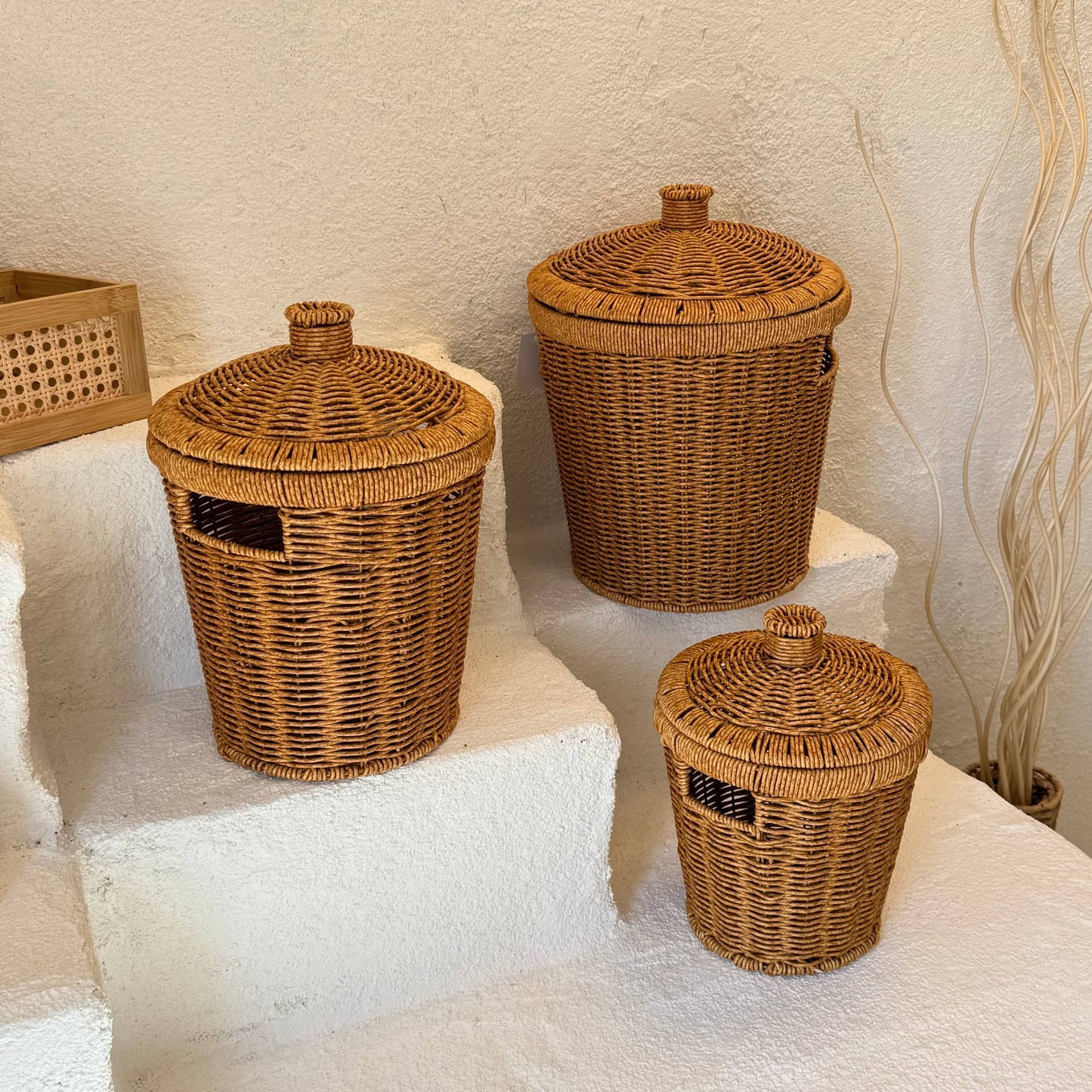 Leo Rattan 3 Boy Patates Soğanlık Seti