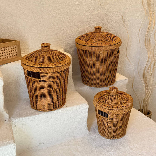 Leo Rattan 3 Boy Patates Soğanlık Seti