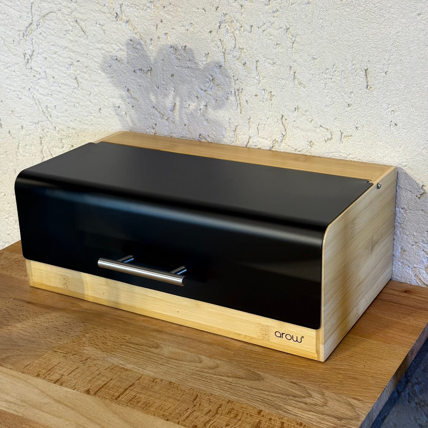 Alga Bambu Büyük Boy Ekmek Kutusu Siyah