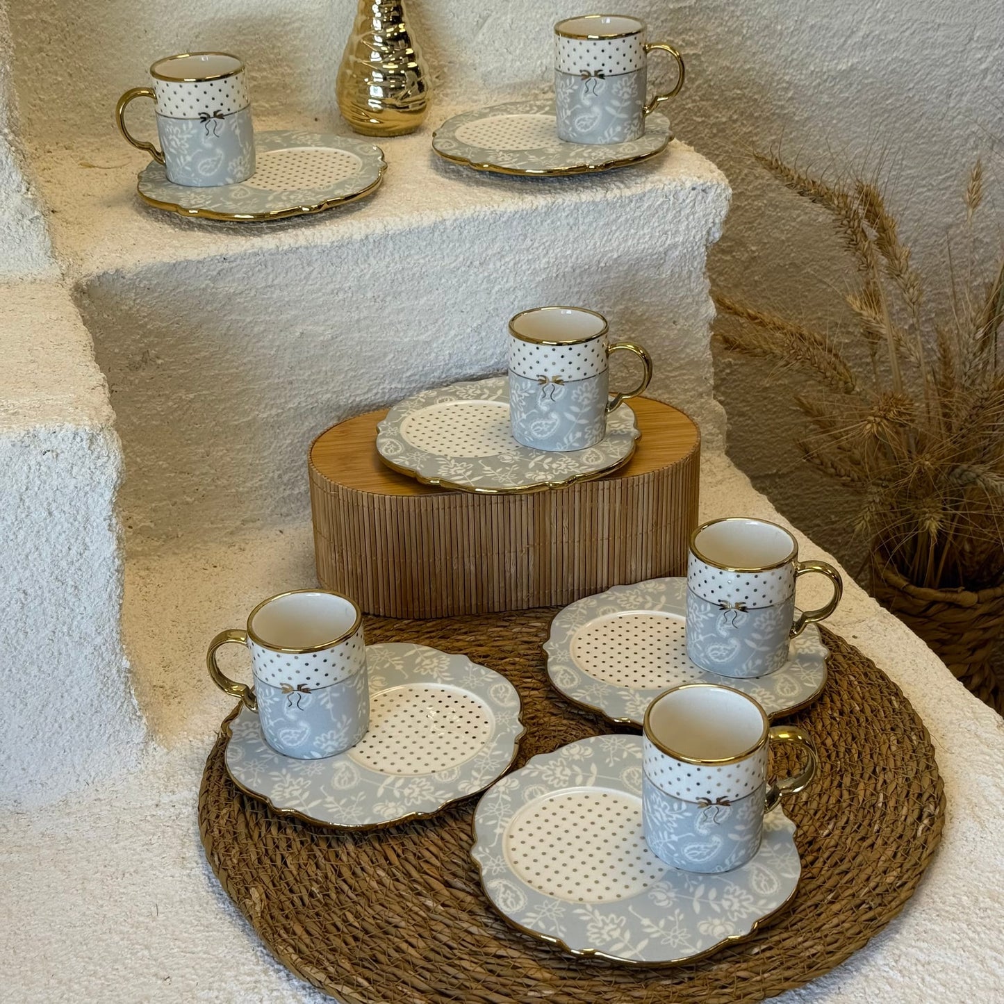 Piante Porselen Kahve Fincan Takımı 6 Kişilik