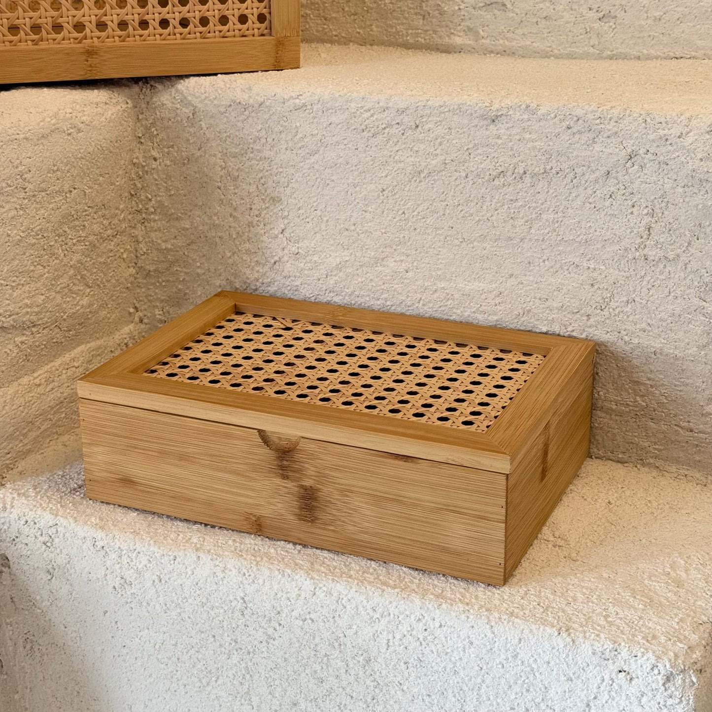 Smith Bölmeli Bambu Çay Kutusu 24x16x7 cm