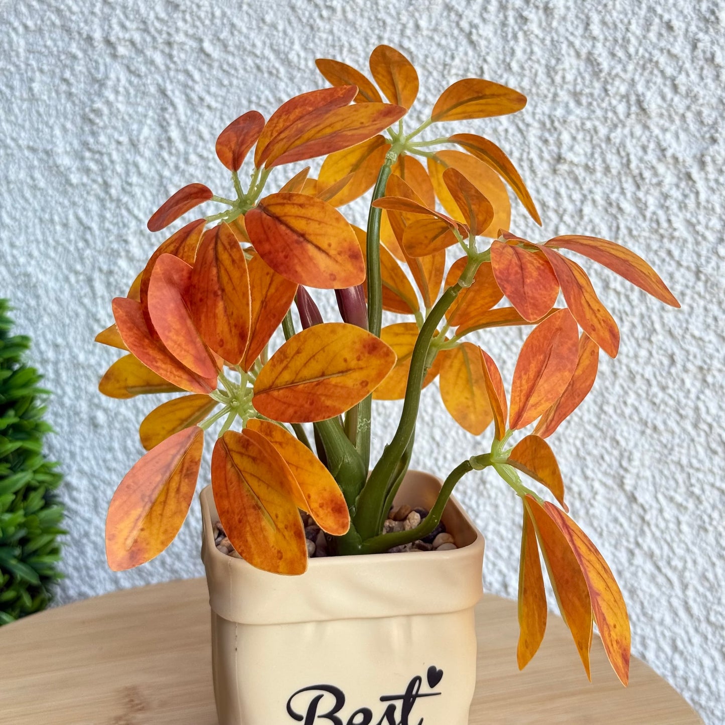 Best Saksılı Yapay Çiçek Turuncu 25 cm